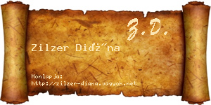 Zilzer Diána névjegykártya
